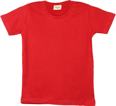 

Tonyboy Boys Solid T Shirt(Red, Pack of 1