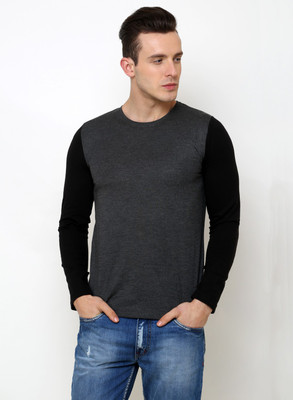 

Rigo Solid Men's Round Neck Grey T-Shirt