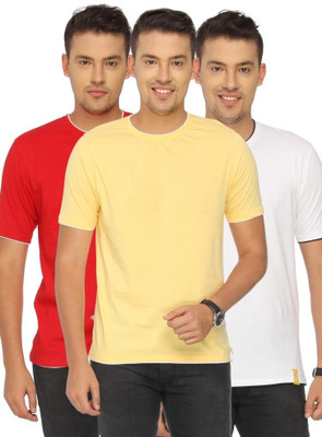 

Campus Sutra Solid Men Round Neck Red, White, Yellow T-Shirt(Pack of 3)
