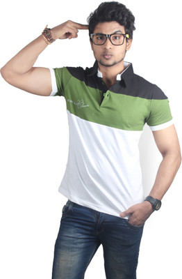 

Spur Striped Men' Polo Neck Multicolor T-Shirt, Moss
