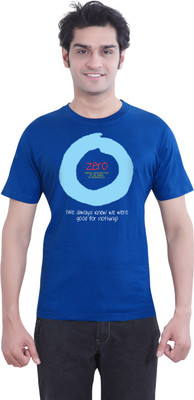 

Tantra Graphic Print Men's Round Neck Blue T-Shirt, Royal blue