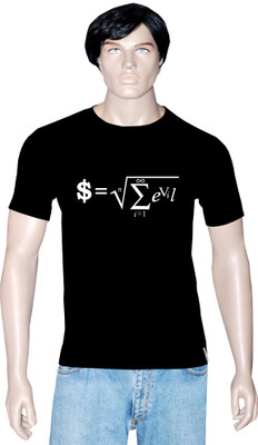 

Tshirt.in Graphic Print Men's Round Neck Black T-Shirt, Jet balck