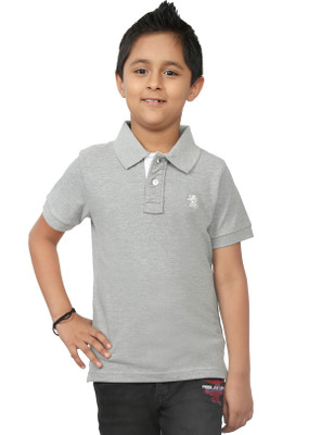 

The Cotton Company Boys Solid T Shirt(Grey, Pack of 1, Grey melange
