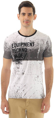 

Monte Carlo Printed Men's Round Neck White, Grey T-Shirt