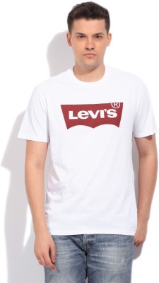 

Levi's Printed Men's Round Neck White T-Shirt, Bng graphic white