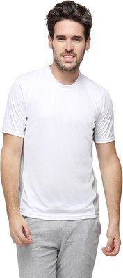 

Campus Sutra Solid Men Round Neck White T-Shirt