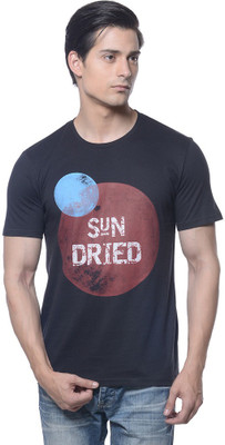 

Carve Printed Men's Round Neck Black T-Shirt