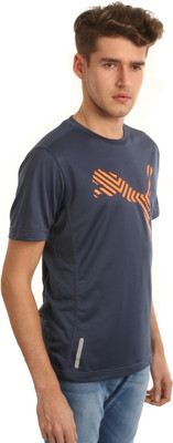 

Puma Animal Print Men' Round Neck Dark Blue T-Shirt, Insignia blue