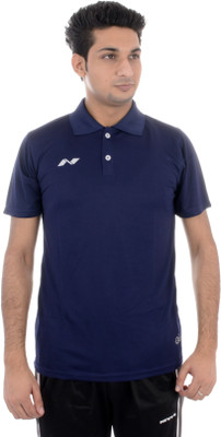 

Nivia Solid Men's Polo Neck Blue T-Shirt, 2350;navy blue