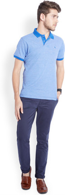 

Parx Solid Men's Polo Neck Dark Blue T-Shirt