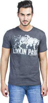 

Linkin Park Printed Men' Round Neck Dark Blue T-Shirt, Anthra melange