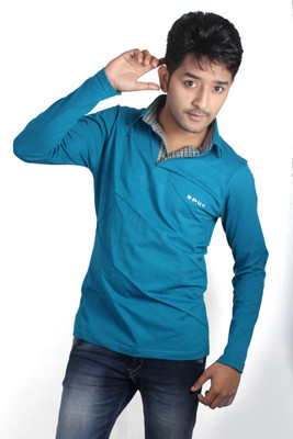 

Spur Solid Men's Polo Neck Blue T-Shirt, Petrol