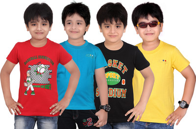

FabTag - Dongli Boys Solid T Shirt(Multicolor, Pack of 4