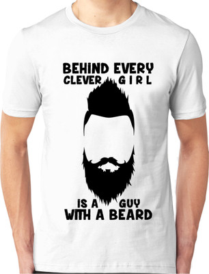 

Foscous Printed Men' Round Neck White T-Shirt