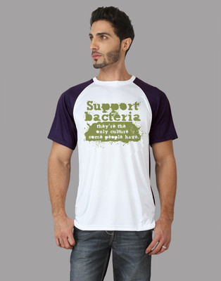 

Trionic Printed Men's Round Neck Purple T-Shirt, Deep purple