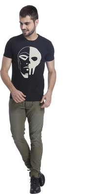 

Jack & Jones Printed Men's Round Neck Black T-Shirt