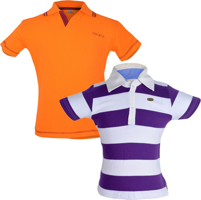 

Gkidz Boys Solid T Shirt(Multicolor, Pack of 2, Orange