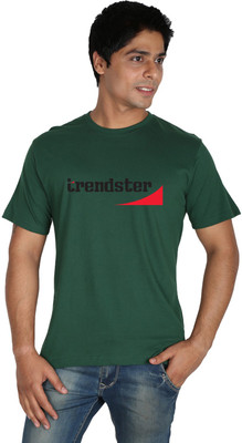 Trendster Printed Men' Round Neck Green T-Shirt