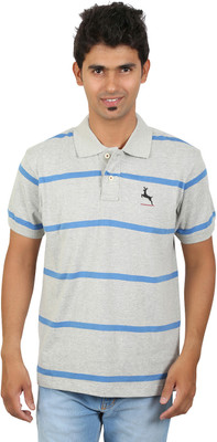 

Red Line Striped Men's Polo Neck Grey, Blue T-Shirt, Sky blue/ath-h