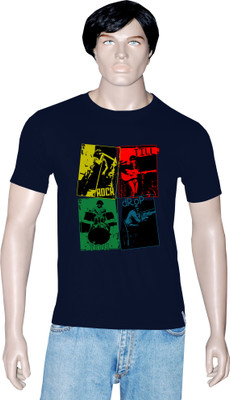 

Tshirt.in Graphic Print Men's Round Neck Dark Blue T-Shirt, Navy