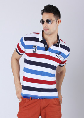 

Pepe Jeans Striped Men's Polo Neck Blue, White, Red T-Shirt