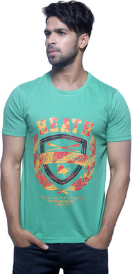 

Masculino Latino Printed Men' Round Neck Reversible Green T-Shirt