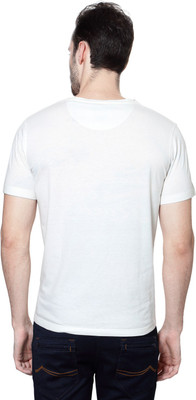 

SF Jeans by Pantaloons Printed Men's Round Neck Grey T-Shirt, Off white