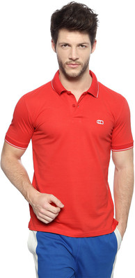 

Ajile by Pantaloons Solid Men's Polo Neck Orange T-Shirt, Coral