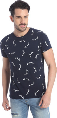 

Jack & Jones Printed Men's Round Neck Dark Blue T-Shirt, Navy blazer
