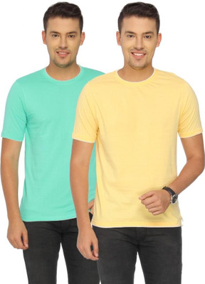 

Campus Sutra Solid Men Round Neck Green, Yellow T-Shirt(Pack of 2