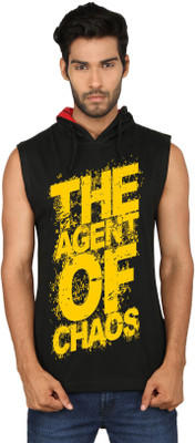 

SayItLoud Printed Men's Hooded Black T-Shirt