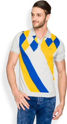 

ColorPlus Checkered Men' Polo Neck Grey T-Shirt