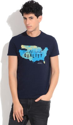 

Lee Printed Men's Blue T-Shirt, Navy