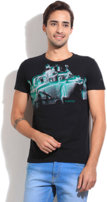 

Puma Printed Men' Round Neck Black T-Shirt