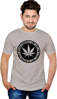 

INKIT Graphic Print Men's Round Neck Grey T-Shirt