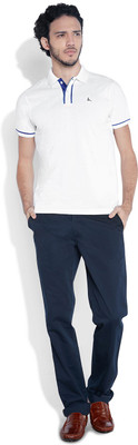 

Parx Solid Men's Polo Neck White T-Shirt