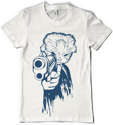 

Rawpockets Graphic Print Men's Round Neck White T-Shirt