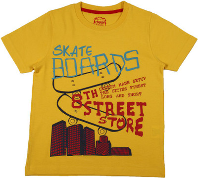 

Chalk by Pantaloons Boys Graphic Print T Shirt(Yellow, Pack of 1, Dandelion yellow