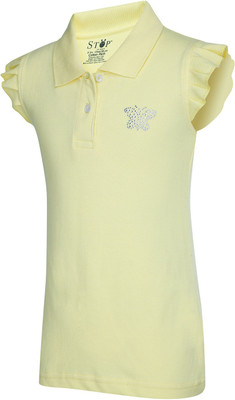 

Stop By Shoppers Stop Girls Solid T Shirt(Yellow