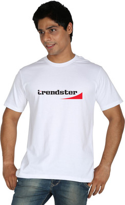 

Trendster Printed Men's Round Neck White T-Shirt