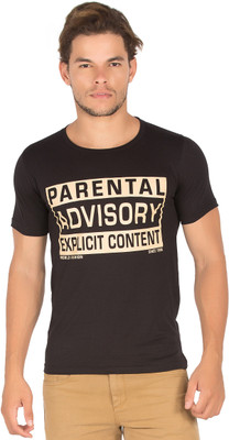 

Alan Jones Printed Men's Round Neck Black T-Shirt, Eerie black
