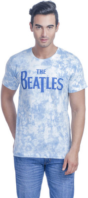 

Beatles Printed Men's Round Neck Blue T-Shirt
