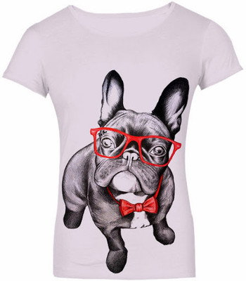 

SayItLoud Printed Women' Round Neck White T-Shirt