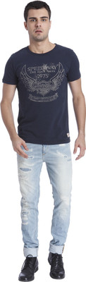 

Jack & Jones Solid Men's Round Neck Grey T-Shirt, Total eclipse