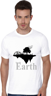 

Trendster Printed Men's Round Neck White T-Shirt