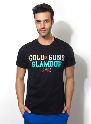 

Smugglerz Inc. Graphic Print Men' Round Neck Black T-Shirt