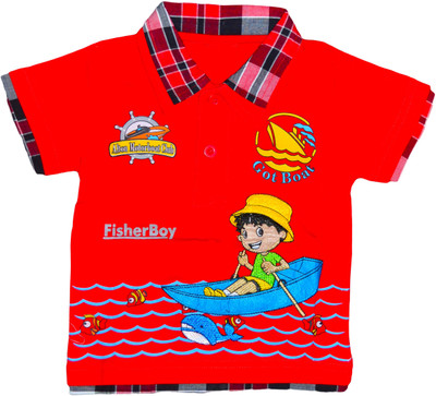 

Smilee Boys Graphic Print T Shirt(Red, Pack of 1)