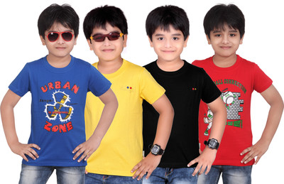 

Dongli Boys Solid T Shirt(Multicolor, Pack of 4)