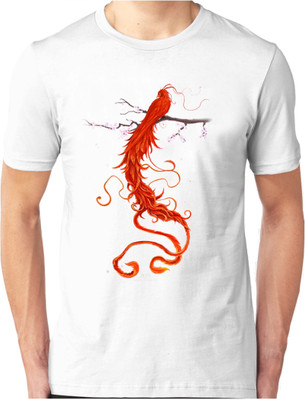 

Foscous Printed Men's Round Neck White T-Shirt