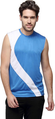 

Campus Sutra Solid Men Round Neck Dark Blue T-Shirt